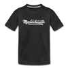 Massachusetts Youth T-Shirt - Hand Lettered Youth Massachusetts Tee - black