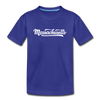 Massachusetts Youth T-Shirt - Hand Lettered Youth Massachusetts Tee - royal blue