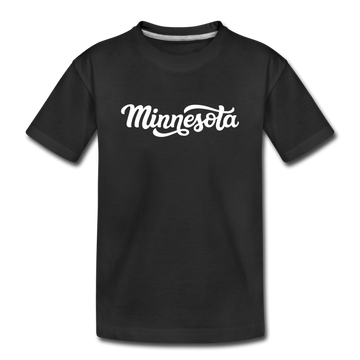 Minnesota Youth T-Shirt - Hand Lettered Youth Minnesota Tee - black