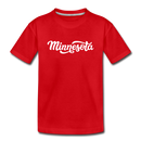 Minnesota Youth T-Shirt - Hand Lettered Youth Minnesota Tee - red