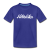 Nebraska Youth T-Shirt - Hand Lettered Youth Nebraska Tee - royal blue