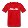 Nebraska Youth T-Shirt - Hand Lettered Youth Nebraska Tee - red