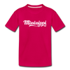 Mississippi Youth T-Shirt - Hand Lettered Youth Mississippi Tee - dark pink