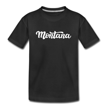 Montana Youth T-Shirt - Hand Lettered Youth Montana Tee - black