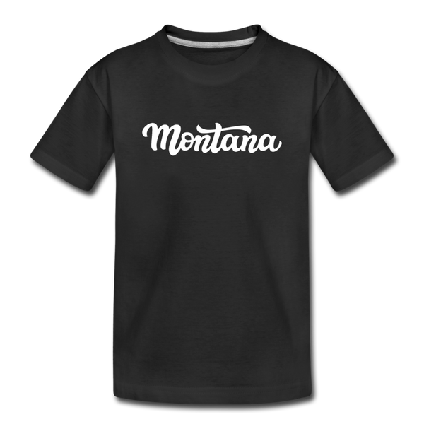 Montana Youth T-Shirt - Hand Lettered Youth Montana Tee - black