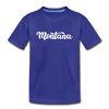 Montana Youth T-Shirt - Hand Lettered Youth Montana Tee - royal blue