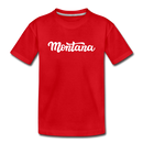 Montana Youth T-Shirt - Hand Lettered Youth Montana Tee - red