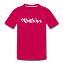Montana Youth T-Shirt - Hand Lettered Youth Montana Tee - dark pink
