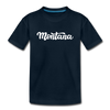 Montana Youth T-Shirt - Hand Lettered Youth Montana Tee - deep navy