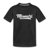 Missouri Youth T-Shirt - Hand Lettered Youth Missouri Tee - black