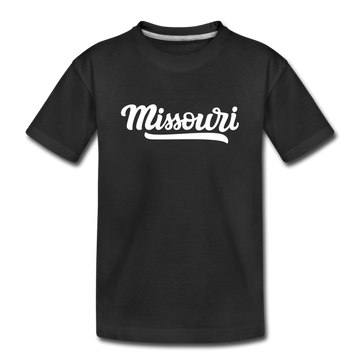 Missouri Youth T-Shirt - Hand Lettered Youth Missouri Tee - black