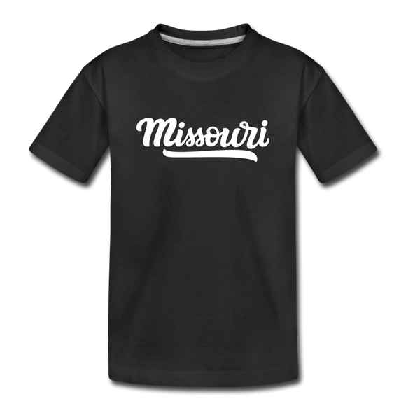 Missouri Youth T-Shirt - Hand Lettered Youth Missouri Tee - black