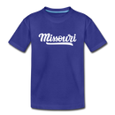 Missouri Youth T-Shirt - Hand Lettered Youth Missouri Tee - royal blue