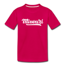 Missouri Youth T-Shirt - Hand Lettered Youth Missouri Tee - dark pink