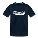 Missouri Youth T-Shirt - Hand Lettered Youth Missouri Tee - deep navy