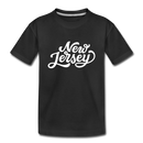 New Jersey Youth T-Shirt - Hand Lettered Youth New Jersey Tee - black