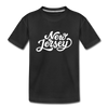 New Jersey Youth T-Shirt - Hand Lettered Youth New Jersey Tee - black