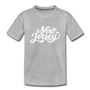 New Jersey Youth T-Shirt - Hand Lettered Youth New Jersey Tee - heather gray