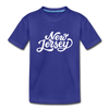 New Jersey Youth T-Shirt - Hand Lettered Youth New Jersey Tee - royal blue