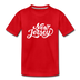 New Jersey Youth T-Shirt - Hand Lettered Youth New Jersey Tee - red
