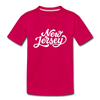 New Jersey Youth T-Shirt - Hand Lettered Youth New Jersey Tee - dark pink