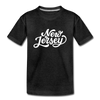 New Jersey Youth T-Shirt - Hand Lettered Youth New Jersey Tee - charcoal gray