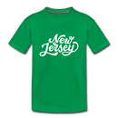 New Jersey Youth T-Shirt - Hand Lettered Youth New Jersey Tee - kelly green