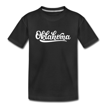 Oklahoma Youth T-Shirt - Hand Lettered Youth Oklahoma Tee - black