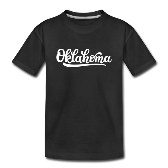 Oklahoma Youth T-Shirt - Hand Lettered Youth Oklahoma Tee - black