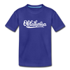 Oklahoma Youth T-Shirt - Hand Lettered Youth Oklahoma Tee - royal blue