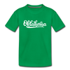 Oklahoma Youth T-Shirt - Hand Lettered Youth Oklahoma Tee - kelly green