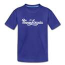 Pennsylvania Youth T-Shirt - Hand Lettered Youth Pennsylvania Tee - royal blue