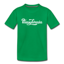 Pennsylvania Youth T-Shirt - Hand Lettered Youth Pennsylvania Tee - kelly green
