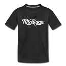 Michigan Youth T-Shirt - Hand Lettered Youth Michigan Tee - black