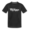 Michigan Youth T-Shirt - Hand Lettered Youth Michigan Tee - black
