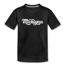 Michigan Youth T-Shirt - Hand Lettered Youth Michigan Tee - charcoal gray