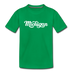 Michigan Youth T-Shirt - Hand Lettered Youth Michigan Tee - kelly green