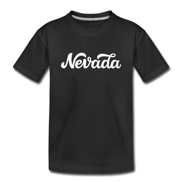 Nevada Youth T-Shirt - Hand Lettered Youth Nevada Tee - black