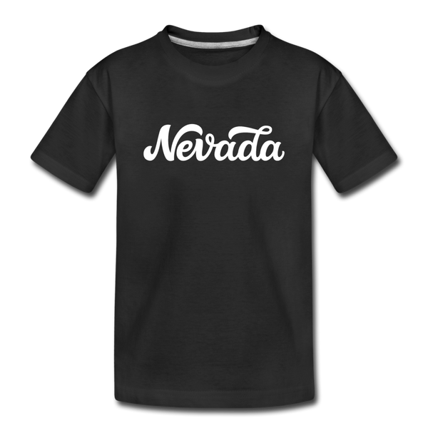 Nevada Youth T-Shirt - Hand Lettered Youth Nevada Tee - black