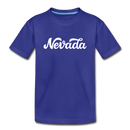 Nevada Youth T-Shirt - Hand Lettered Youth Nevada Tee - royal blue