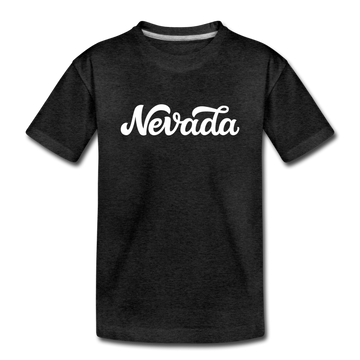 Nevada Youth T-Shirt - Hand Lettered Youth Nevada Tee - charcoal gray
