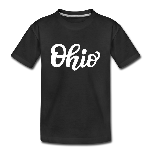 Ohio Youth T-Shirt - Hand Lettered Youth Ohio Tee - black