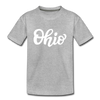 Ohio Youth T-Shirt - Hand Lettered Youth Ohio Tee - heather gray