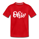 Ohio Youth T-Shirt - Hand Lettered Youth Ohio Tee - red