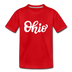Ohio Youth T-Shirt - Hand Lettered Youth Ohio Tee - red