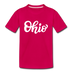Ohio Youth T-Shirt - Hand Lettered Youth Ohio Tee - dark pink