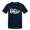 Ohio Youth T-Shirt - Hand Lettered Youth Ohio Tee - deep navy