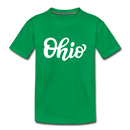 Ohio Youth T-Shirt - Hand Lettered Youth Ohio Tee - kelly green