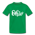 Ohio Youth T-Shirt - Hand Lettered Youth Ohio Tee - kelly green
