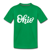Ohio Youth T-Shirt - Hand Lettered Youth Ohio Tee - kelly green